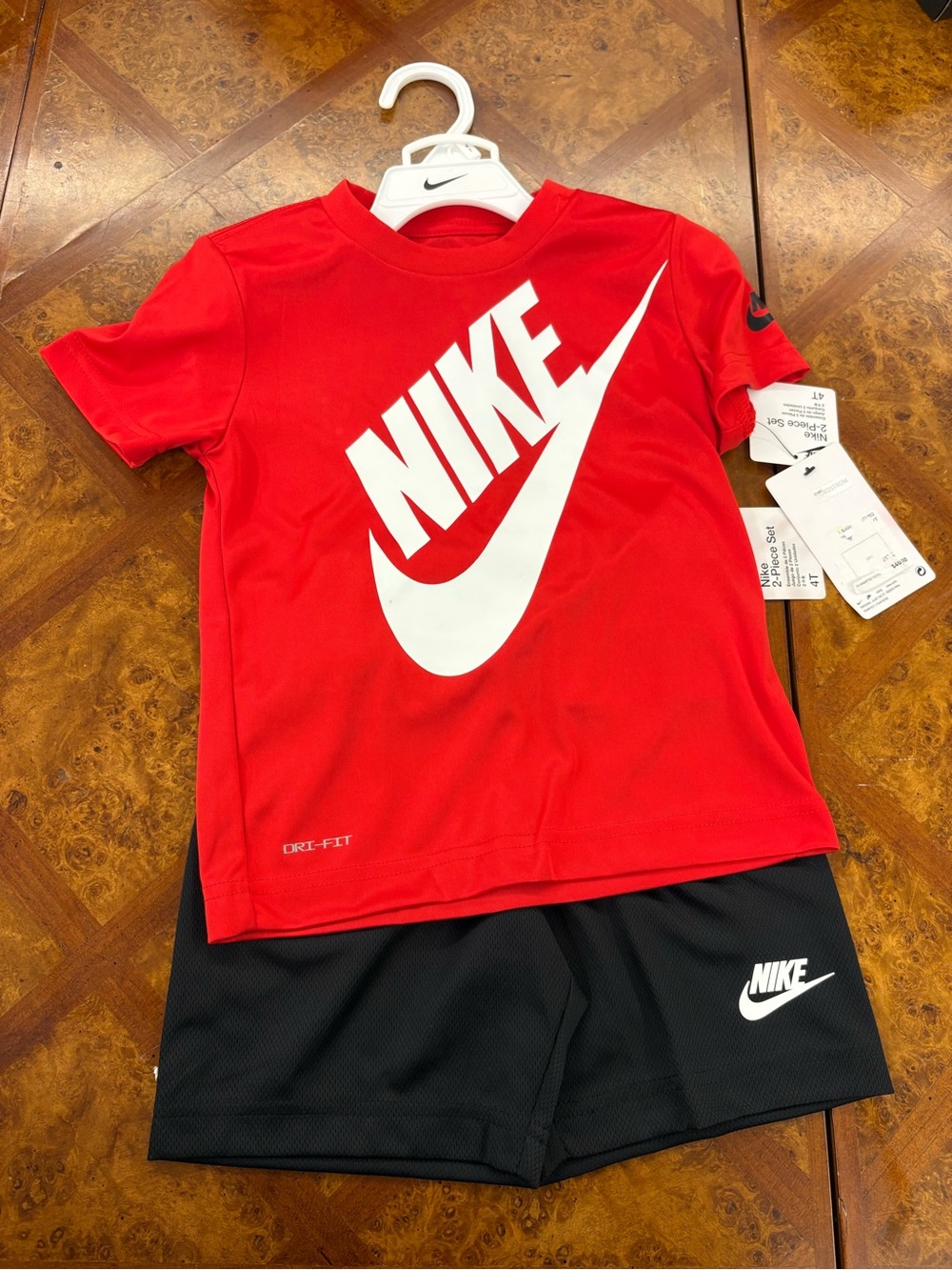 Nike Red Short Sleeve Tee with White Logo